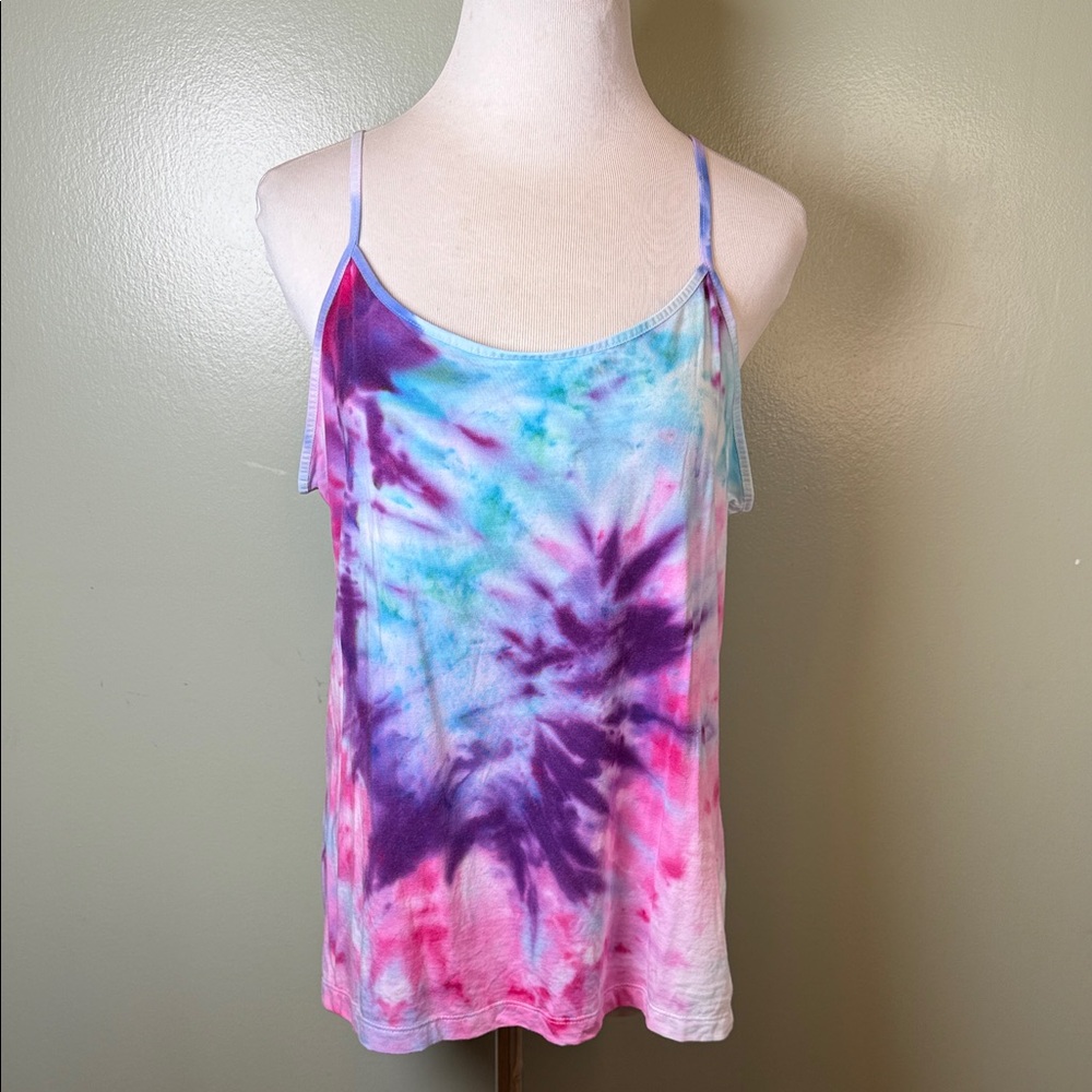 Tie-Dye Spaghetti Strap Tank Top